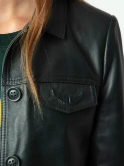 Zadig & Voltaire Liam Leather Jacket Peaks -Zadig Et Voltaire RWOW01244 PEAKS HOVER 6698cba620661