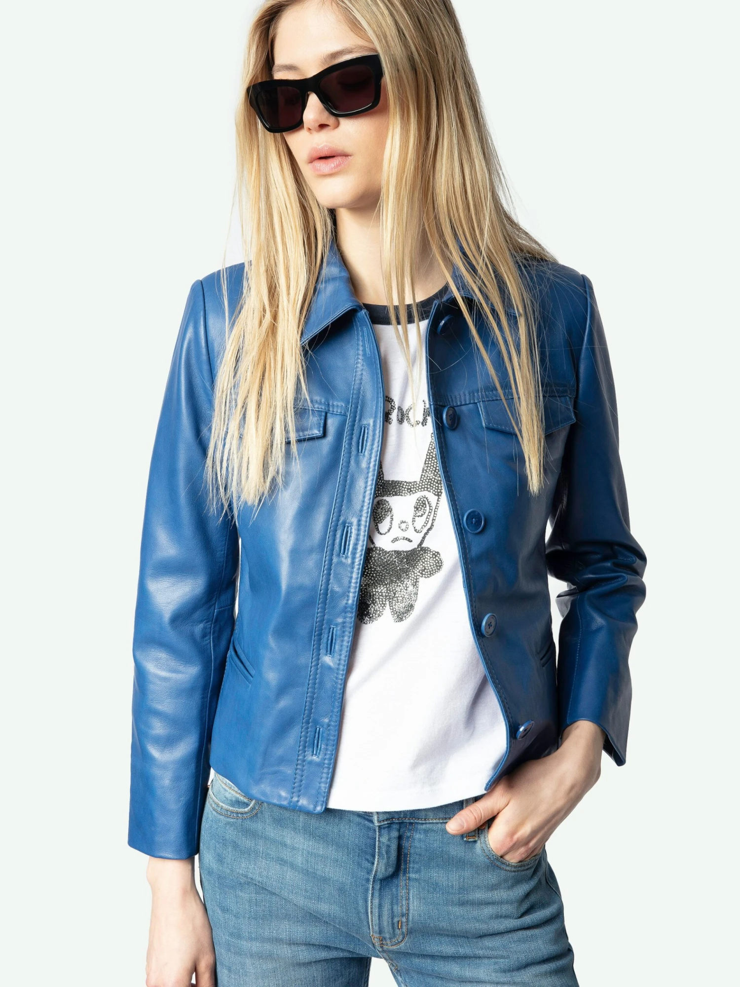 Liam Leather Jacket Surf Zadig & Voltaire Liam Leather Jacket Surf -Zadig Et Voltaire RWOW01244 SURF ADDI 2 67a625de971ab scaled