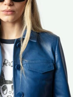 Zadig & Voltaire Liam Leather Jacket Surf 6 Zadig & Voltaire Liam Leather Jacket Surf -Zadig Et Voltaire RWOW01244 SURF HOVER 67a62620eba48