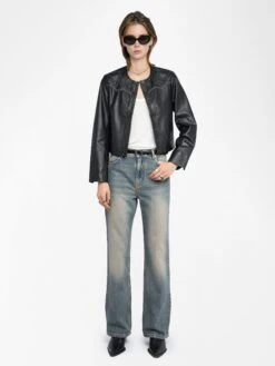 Zadig & Voltaire Luxi Leather Jacket Black