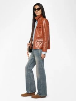 Zadig & Voltaire Lienna Leather Jacket Burn 4 Zadig & Voltaire Lienna Leather Jacket Burn -Zadig Et Voltaire RWOW01258 BURN ADDI 3 686b841d6efa2