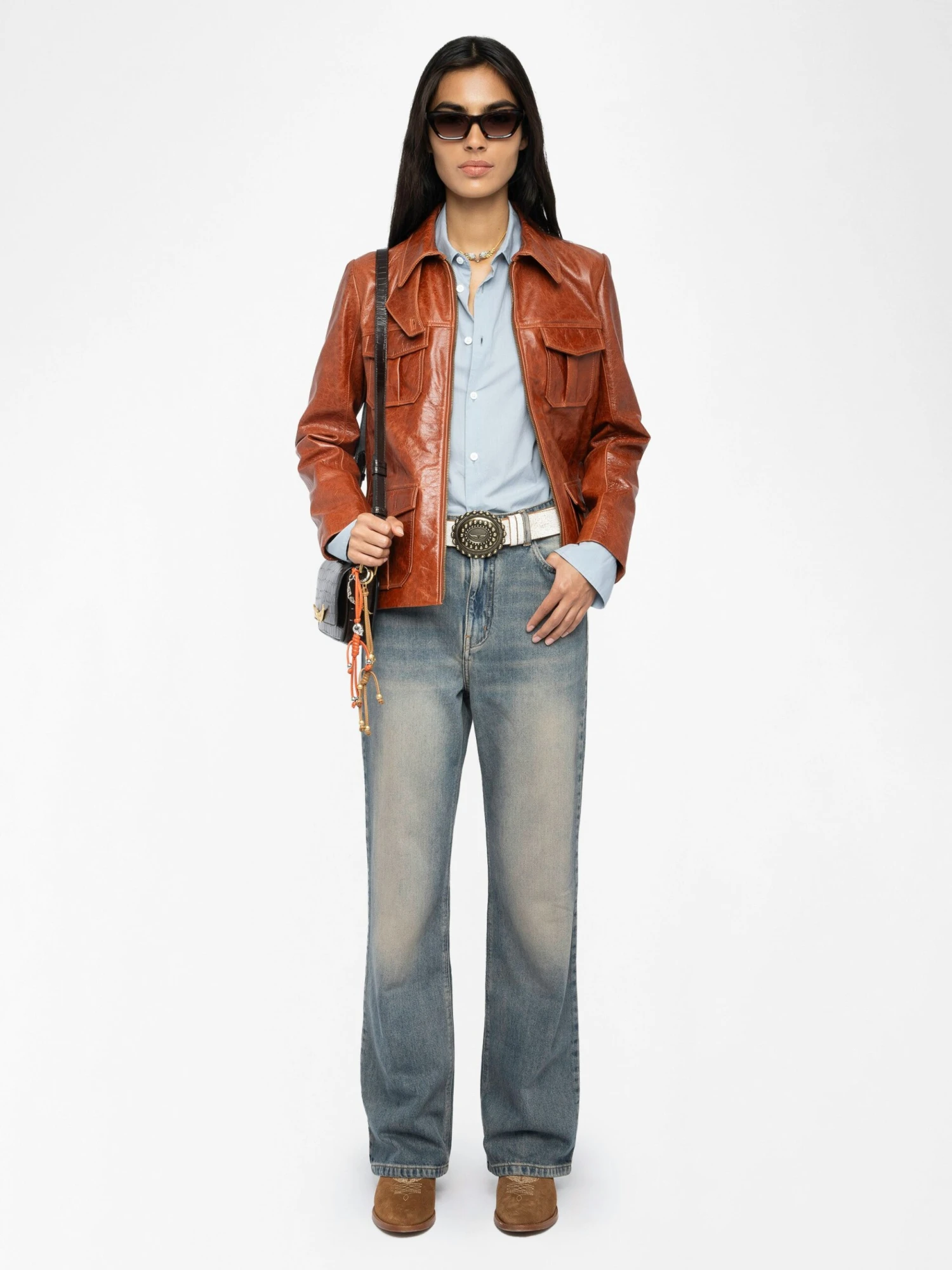 Lienna Leather Jacket Burn Zadig & Voltaire Lienna Leather Jacket Burn -Zadig Et Voltaire RWOW01258 BURN SHOOTING 686b83160b488 scaled