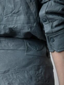 Zadig & Voltaire Pistol Crinkled Leather Pants Light Blue -Zadig Et Voltaire RWPA00062 LIGHT BLUE ADDI 1