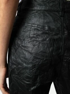 Zadig & Voltaire Evy Leather Pants Black 3 Zadig & Voltaire Evy Leather Pants Black -Zadig Et Voltaire RWPA00069 NOIR HOVER