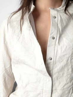 Zadig & Voltaire Chic Crinkled Leather Shirt Judo 2 Zadig & Voltaire Chic Crinkled Leather Shirt Judo -Zadig Et Voltaire RWSH00028 JUDO ADDI 1