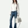 Zadig & Voltaire Chic Crinkled Leather Shirt Judo