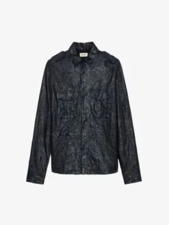 Zadig & Voltaire Taska Leather Shirt Encre 6 Zadig & Voltaire Taska Leather Shirt Encre -Zadig Et Voltaire RWSH00029 ENCRE PACKSHOT 6697c583e79cb