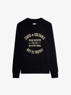 Zadig & Voltaire Upper Blason Embroidered Sweatshirt Black -Zadig Et Voltaire SJTS7106F NOIR PACKSHOT