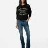 Zadig & Voltaire Upper Blason Embroidered Sweatshirt Black