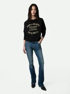 Zadig & Voltaire Upper Blason Embroidered Sweatshirt Black