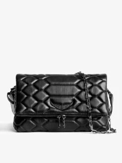 Zadig & Voltaire Rocky XL Quilted Clutch Black