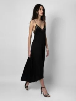 Zadig & Voltaire Risty Jac ZV Silk Dress Black 2 Zadig & Voltaire Risty Jac ZV Silk Dress Black -Zadig Et Voltaire SKCP0427F NOIR ADDI 1 2