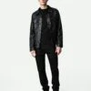 Zadig & Voltaire Base Crinkled Leather Jacket Black