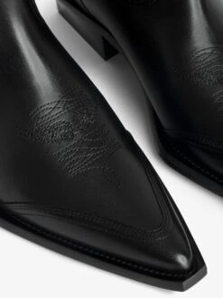 Zadig & Voltaire Cara Women's Western Ankle Boots Black 3 Zadig & Voltaire Cara Women's Western Ankle Boots Black -Zadig Et Voltaire SWCT02026 BLACK ADDI 3 67164947ea2ce