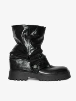 Zadig & Voltaire Angie Sleeve Vintage Patent Boots Black 5 Zadig & Voltaire Angie Sleeve Vintage Patent Boots Black -Zadig Et Voltaire SWCT02058 BLACK ADDI 5 685278d551ffe