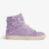 Zadig & Voltaire ZV1747 High Flash Canvas Sneakers Boomerang