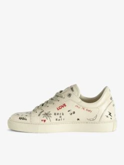 Zadig & Voltaire Low-Top Fly On Sneakers Silver -Zadig Et Voltaire SWSN01568 SILVER ADDI 2 675abdfb9136d