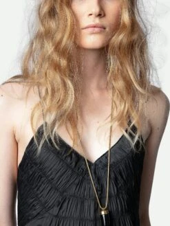 Zadig & Voltaire Rayonne Satin Dress Black -Zadig Et Voltaire WKCP0405F NOIR HOVER