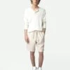 Zadig & Voltaire Pixel Linen Bermuda Shorts Naturel