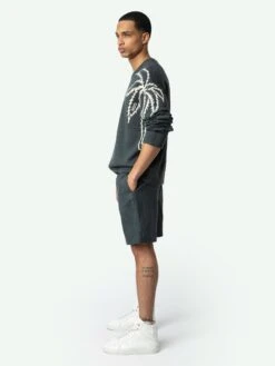 Zadig & Voltaire Pixie Linen Shorts Vert De Gris -Zadig Et Voltaire WMBS01061 VERT DE GRIS ADDI 1 67d2ed8281fd6