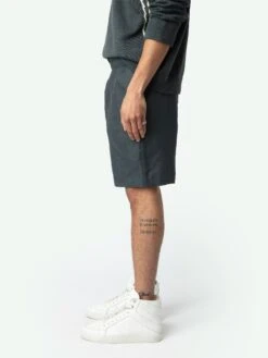 Zadig & Voltaire Pixie Linen Shorts Vert De Gris -Zadig Et Voltaire WMBS01061 VERT DE GRIS HOVER 67d2ed694125f