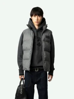 Zadig & Voltaire Bob Gilet Grey 2 Zadig & Voltaire Bob Gilet Grey -Zadig Et Voltaire WMOW00382 GRIS ADDI 1 668ba47c7157c