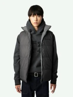 Zadig & Voltaire Bob Gilet Grey 6 Zadig & Voltaire Bob Gilet Grey -Zadig Et Voltaire WMOW00382 GRIS ADDI 5 668ba50b4e58f