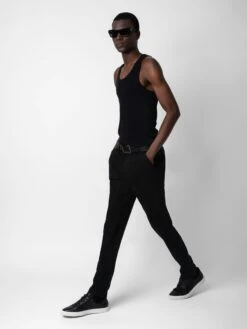 Zadig & Voltaire Pierce Linen Pants Black -Zadig Et Voltaire WMPA00191 NOIR ADDI 2 1