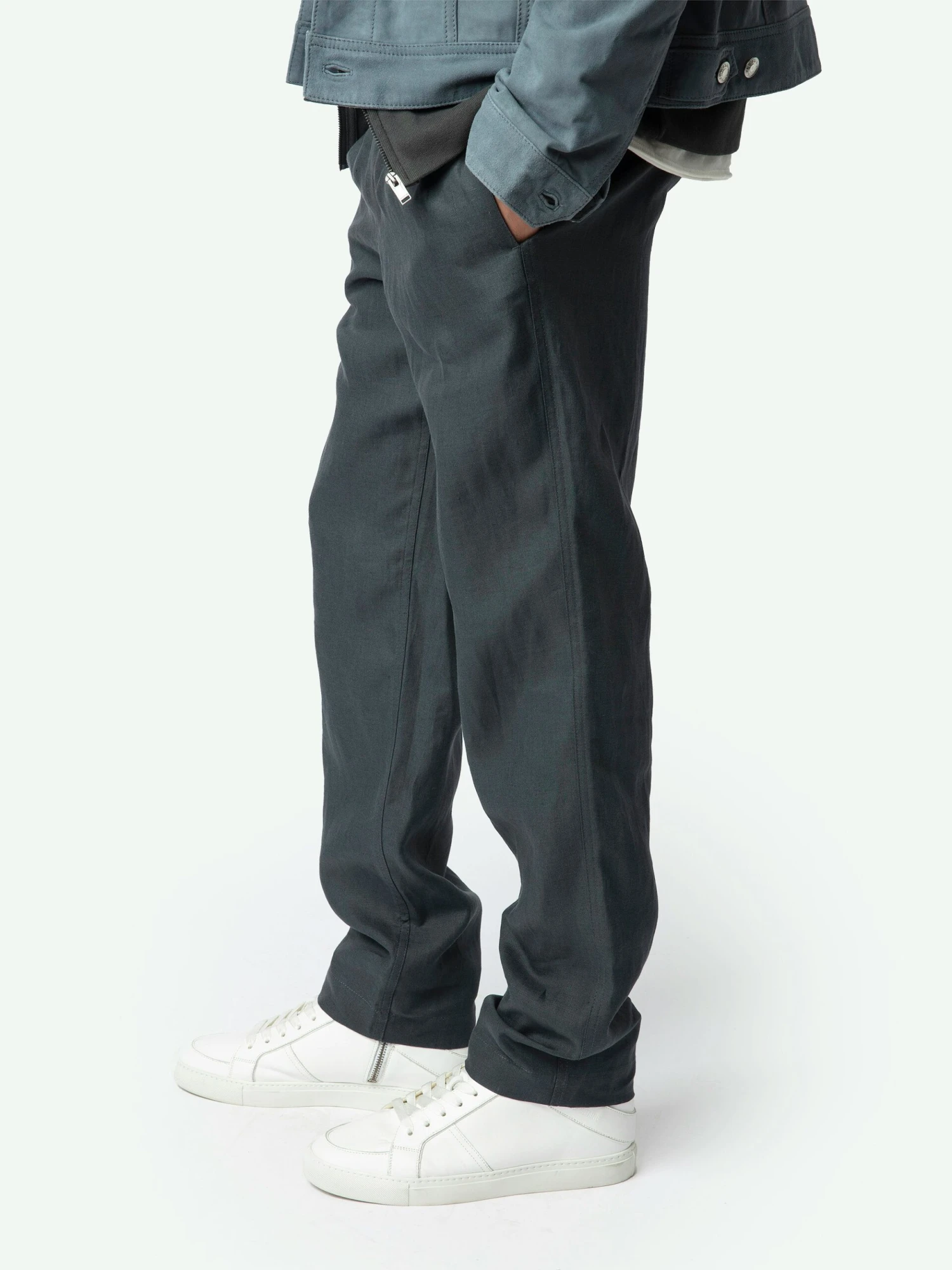 Pix Linen Pants Vert de gris Zadig & Voltaire Pix Linen Pants Vert De Gris -Zadig Et Voltaire WMPA01208 VERT DE GRIS HOVER 67d2eda3e12af scaled