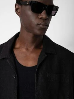Zadig & Voltaire Sloan Linen Shirt Black -Zadig Et Voltaire WMSH00288 NOIR ADDI 2 2