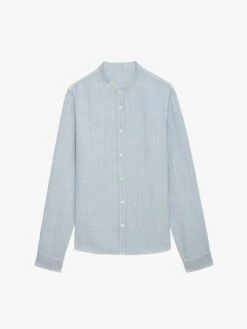 Zadig & Voltaire Stan Linen Band Collar Shirt Ciel -Zadig Et Voltaire WMSH00289 CIEL PACKSHOT
