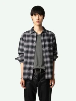 Zadig & Voltaire Stan Shirt Grey 2 Zadig & Voltaire Stan Shirt Grey -Zadig Et Voltaire WMSH00298 GRIS ADDI 1 668550c212e39