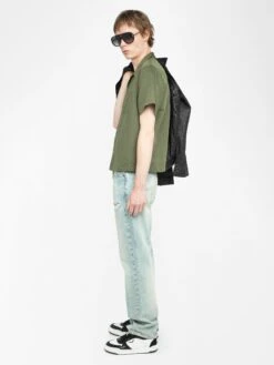 Zadig & Voltaire Slony Shirt Used Kaki 3 Zadig & Voltaire Slony Shirt Used Kaki -Zadig Et Voltaire WMSH01328 USED KAKI ADDI 2 680120c89bff3