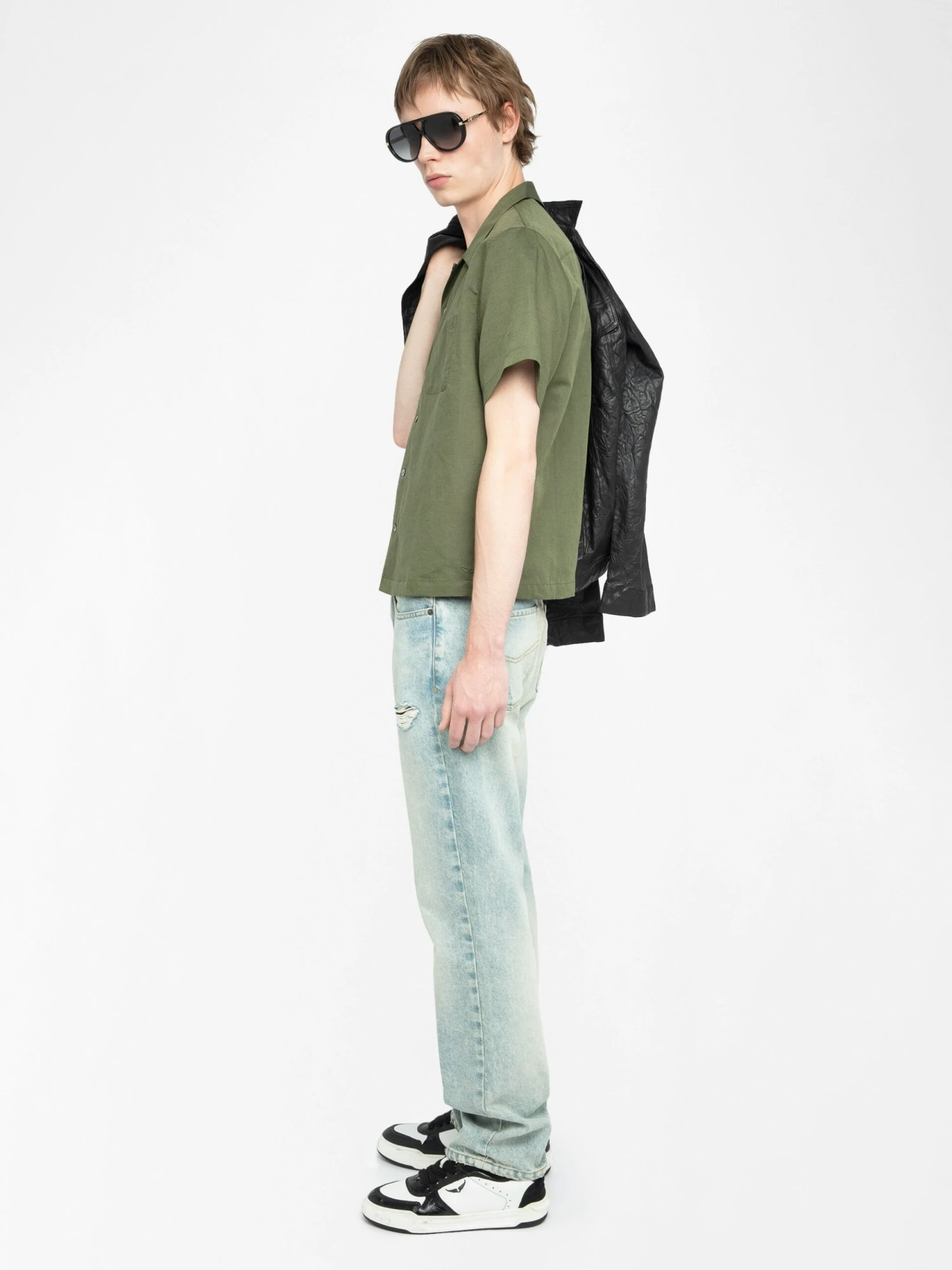 Slony Shirt Used kaki Zadig & Voltaire Slony Shirt Used Kaki -Zadig Et Voltaire WMSH01328 USED KAKI ADDI 2 680120c89bff3 scaled