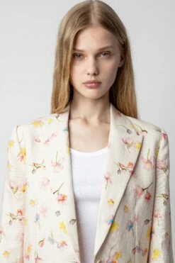 Zadig & Voltaire Vegy Linen Blazer Vanille -Zadig Et Voltaire WWBL00791 VANILLE 8