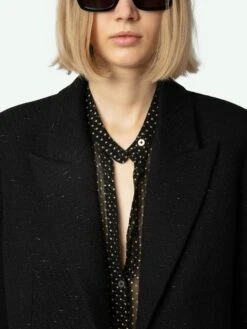 Zadig & Voltaire Vicka Blazer Black -Zadig Et Voltaire WWBL00838 NOIR ADDI 3 6704e461d112f
