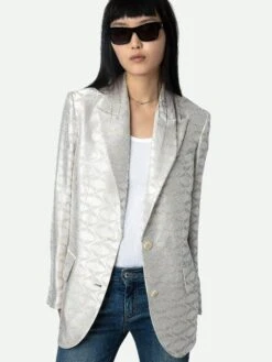 Zadig & Voltaire Vicka Wings Jacquard Blazer Scout 6 Zadig & Voltaire Vicka Wings Jacquard Blazer Scout -Zadig Et Voltaire WWBL00847 SCOUT HOVER 2