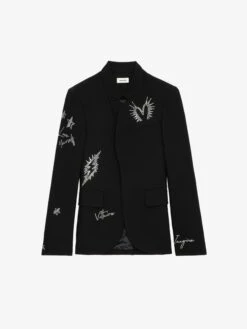 Zadig & Voltaire Very Diamanté Blazer Black 7 Zadig & Voltaire Very Diamanté Blazer Black -Zadig Et Voltaire WWBL00867 NOIR PACKSHOT 668bb1919bf86