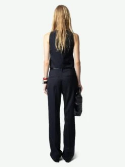 Zadig & Voltaire Emaux Wool Vest Encre 3 Zadig & Voltaire Emaux Wool Vest Encre -Zadig Et Voltaire WWBL01913 ENCRE BACK 67234ff45d1b9