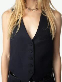 Zadig & Voltaire Emaux Wool Vest Encre 4 Zadig & Voltaire Emaux Wool Vest Encre -Zadig Et Voltaire WWBL01913 ENCRE HOVER 67235078bc7df