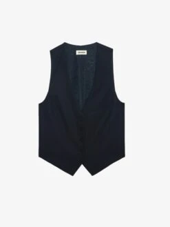 Zadig & Voltaire Emaux Wool Vest Encre 5 Zadig & Voltaire Emaux Wool Vest Encre -Zadig Et Voltaire WWBL01913 ENCRE PACKSHOT 6728b2bee37cb