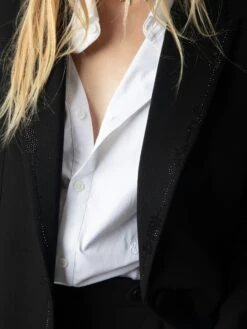 Zadig & Voltaire Viva Women's Rhinestone Blazer Black -Zadig Et Voltaire WWBL01917 BLACK HOVER 67234ef836938