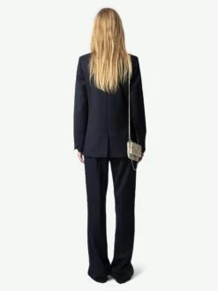 Zadig & Voltaire Valse Wool Blazer Encre -Zadig Et Voltaire WWBL01919 ENCRE BACK 67235294d596e