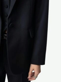 Zadig & Voltaire Valse Wool Blazer Encre -Zadig Et Voltaire WWBL01919 ENCRE HOVER 6723509c86601