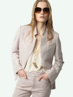 Zadig & Voltaire Very Women's Pink Blazer Lilas -Zadig Et Voltaire WWBL01930 LILAS ADDI 2 67a9e2e84f8ab