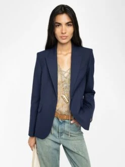 Zadig & Voltaire Vavy Blazer Blueberry 3 Zadig & Voltaire Vavy Blazer Blueberry -Zadig Et Voltaire WWBL01937 BLUEBERRY ADDI 2 686b833de8711