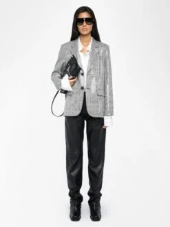 Zadig & Voltaire Vanille Sequin Blazer Black