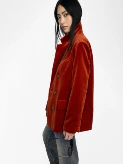 Zadig & Voltaire Vaska Velvet Blazer Burn -Zadig Et Voltaire WWBL01943 BURN ADDI 4 685d237792349