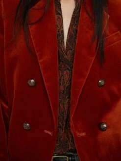 Zadig & Voltaire Vaska Velvet Blazer Burn -Zadig Et Voltaire WWBL01943 BURN HOVER 685d23073e751