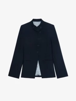 Zadig & Voltaire Verysa Navy Asymmetrical Blazer Encre -Zadig Et Voltaire WWBL01944 ENCRE PACKSHOT 684fe1e13c4bd